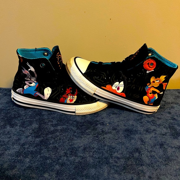 Converse Boys CT All Star High Space Jam 372486F Black Casual Shoes Youth Size11 - Picture 1 of 6